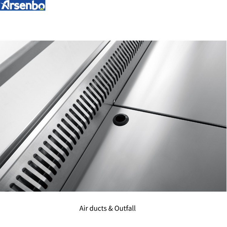 Stainless Steel Deli Display Cooler Countertop 580W Practical