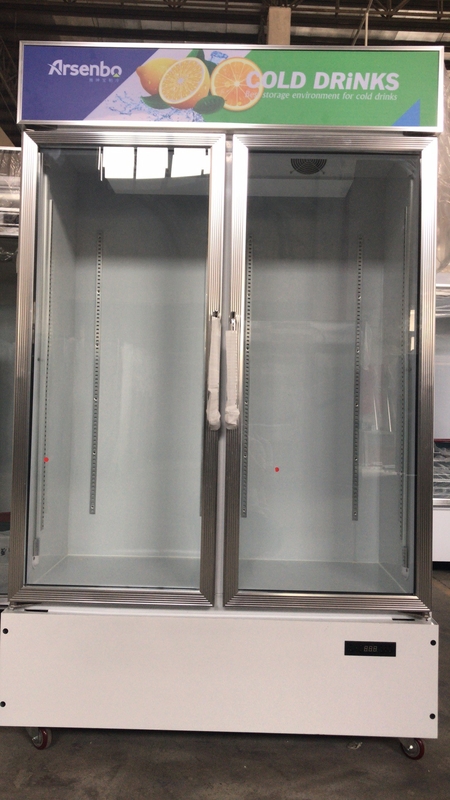 520W LED Commercial Supermarket Refrigerator 1200L With Three Glass Door